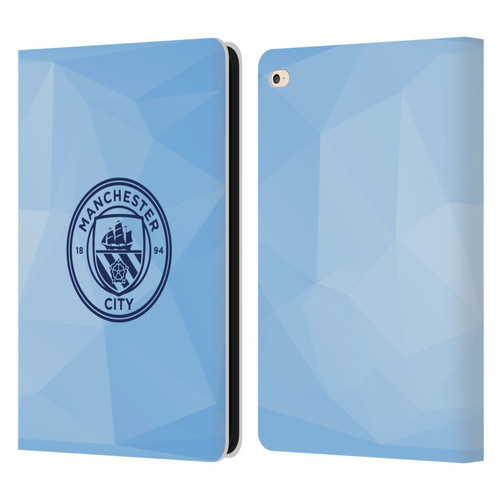 Manchester City Man City FC Badge Geometric Blue Obsidian Mono Leather Book Wallet Case Cover For Apple iPad Air 2 (2014)