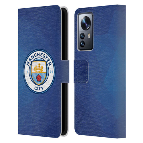 Manchester City Man City FC Badge Geometric Obsidian Full Colour Leather Book Wallet Case Cover For Xiaomi 12 Pro