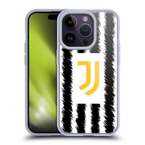 Juventus Football Club 2023/24 Match Kit Home Soft Gel Case for Apple iPhone 14 Pro