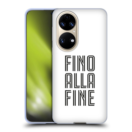 Juventus Football Club Type Fino Alla Fine White Soft Gel Case for Huawei P50