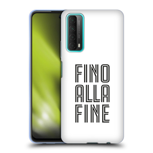 Juventus Football Club Type Fino Alla Fine White Soft Gel Case for Huawei P Smart (2021)