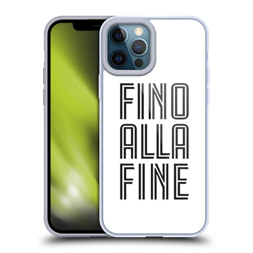 Juventus Football Club Type Fino Alla Fine White Soft Gel Case for Apple iPhone 12 Pro Max