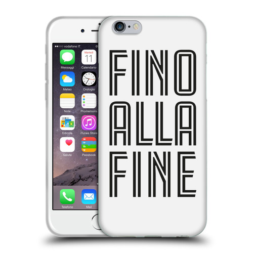 Juventus Football Club Type Fino Alla Fine White Soft Gel Case for Apple iPhone 6 / iPhone 6s
