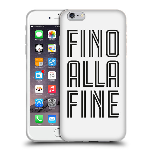 Juventus Football Club Type Fino Alla Fine White Soft Gel Case for Apple iPhone 6 Plus / iPhone 6s Plus