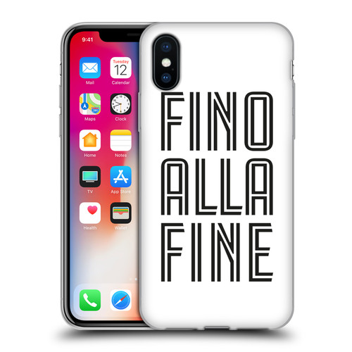 Juventus Football Club Type Fino Alla Fine White Soft Gel Case for Apple iPhone X / iPhone XS