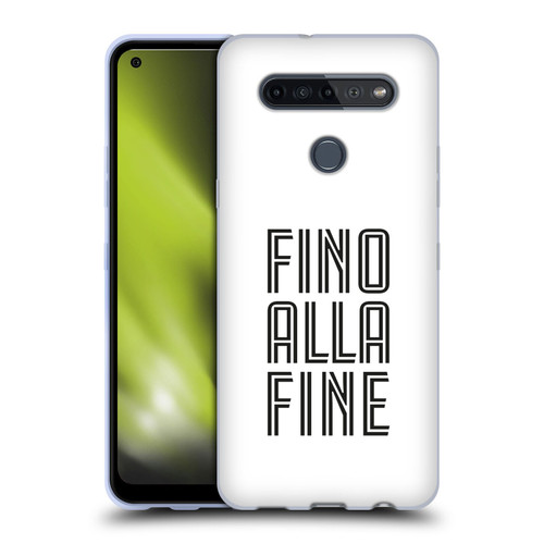 Juventus Football Club Type Fino Alla Fine White Soft Gel Case for LG K51S
