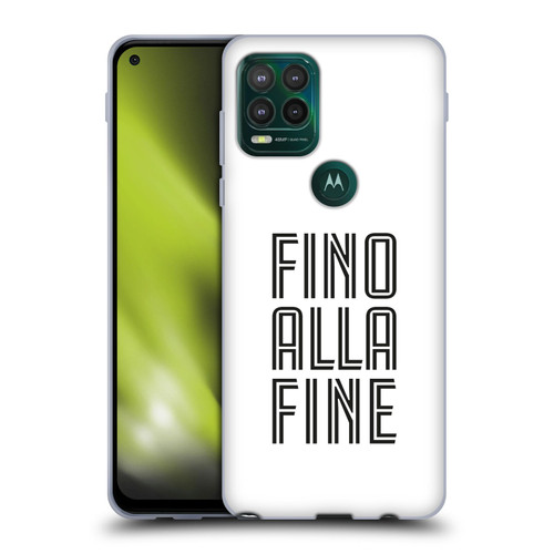 Juventus Football Club Type Fino Alla Fine White Soft Gel Case for Motorola Moto G Stylus 5G 2021