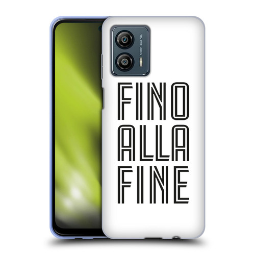 Juventus Football Club Type Fino Alla Fine White Soft Gel Case for Motorola Moto G53 5G