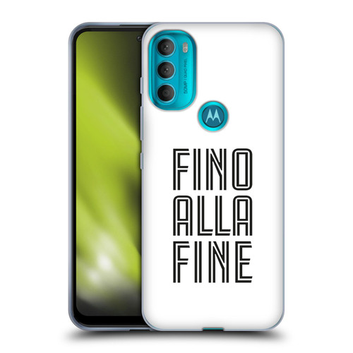 Juventus Football Club Type Fino Alla Fine White Soft Gel Case for Motorola Moto G71 5G