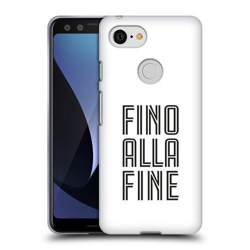 Juventus Football Club Type Fino Alla Fine White Soft Gel Case for Google Pixel 3