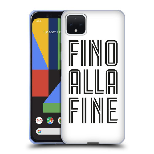 Juventus Football Club Type Fino Alla Fine White Soft Gel Case for Google Pixel 4 XL