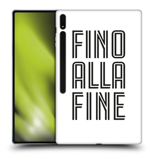 Juventus Football Club Type Fino Alla Fine White Soft Gel Case for Samsung Galaxy Tab S8 Ultra