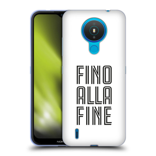 Juventus Football Club Type Fino Alla Fine White Soft Gel Case for Nokia 1.4