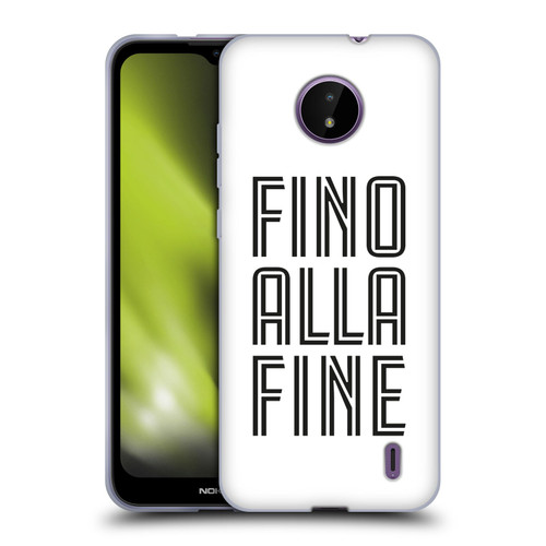 Juventus Football Club Type Fino Alla Fine White Soft Gel Case for Nokia C10 / C20