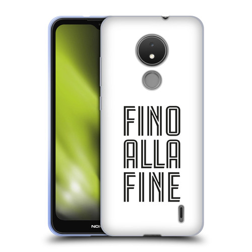 Juventus Football Club Type Fino Alla Fine White Soft Gel Case for Nokia C21