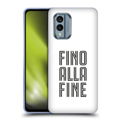 Juventus Football Club Type Fino Alla Fine White Soft Gel Case for Nokia X30