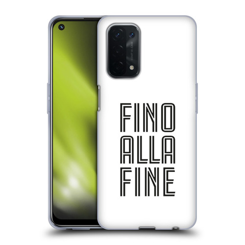Juventus Football Club Type Fino Alla Fine White Soft Gel Case for OPPO A54 5G