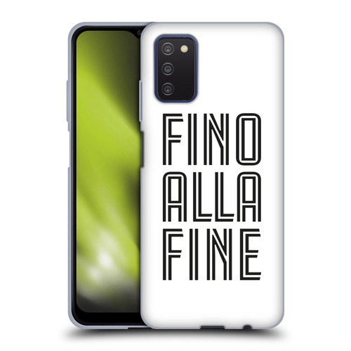 Juventus Football Club Type Fino Alla Fine White Soft Gel Case for Samsung Galaxy A03s (2021)