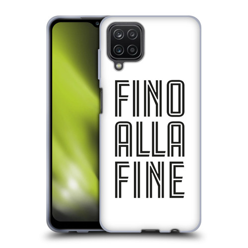 Juventus Football Club Type Fino Alla Fine White Soft Gel Case for Samsung Galaxy A12 (2020)