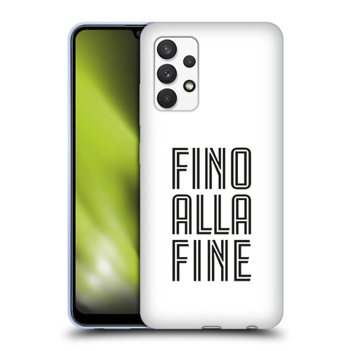 Juventus Football Club Type Fino Alla Fine White Soft Gel Case for Samsung Galaxy A32 (2021)
