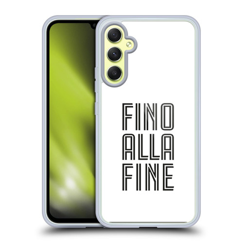 Juventus Football Club Type Fino Alla Fine White Soft Gel Case for Samsung Galaxy A34 5G