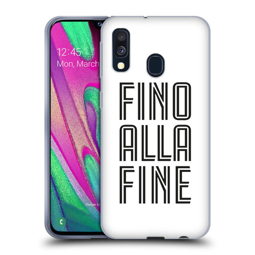 Juventus Football Club Type Fino Alla Fine White Soft Gel Case for Samsung Galaxy A40 (2019)