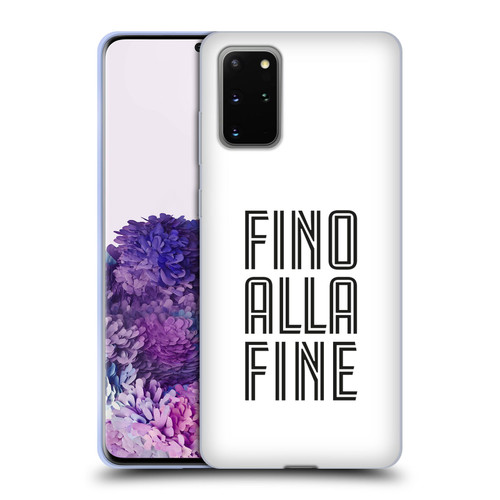 Juventus Football Club Type Fino Alla Fine White Soft Gel Case for Samsung Galaxy S20+ / S20+ 5G