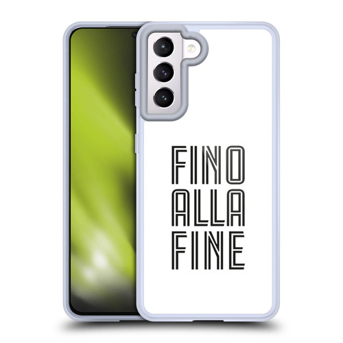 Juventus Football Club Type Fino Alla Fine White Soft Gel Case for Samsung Galaxy S21 5G