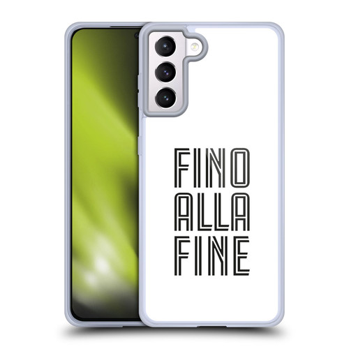 Juventus Football Club Type Fino Alla Fine White Soft Gel Case for Samsung Galaxy S21+ 5G