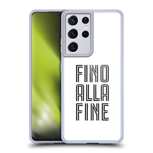 Juventus Football Club Type Fino Alla Fine White Soft Gel Case for Samsung Galaxy S21 Ultra 5G