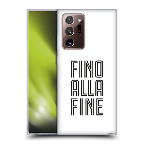 Juventus Football Club Type Fino Alla Fine White Soft Gel Case for Samsung Galaxy Note20 Ultra / 5G