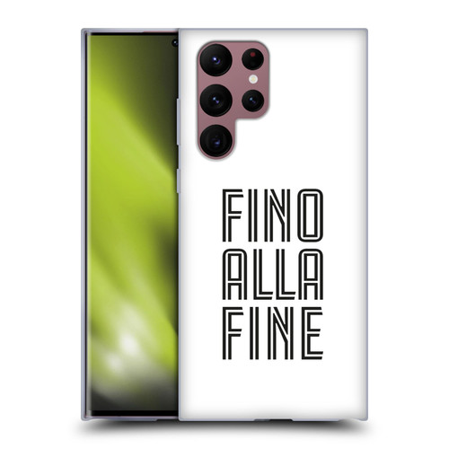 Juventus Football Club Type Fino Alla Fine White Soft Gel Case for Samsung Galaxy S22 Ultra 5G