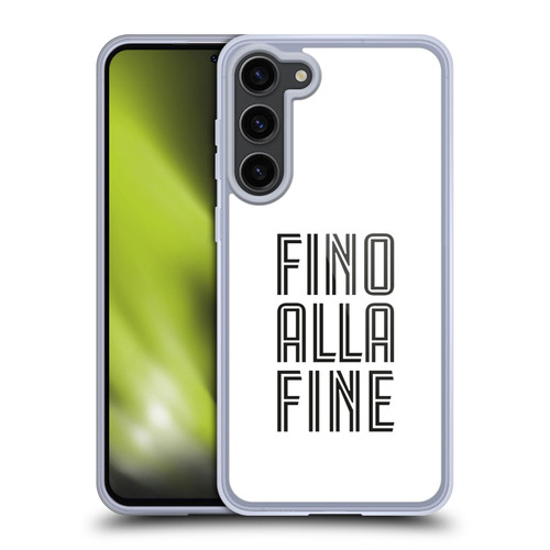 Juventus Football Club Type Fino Alla Fine White Soft Gel Case for Samsung Galaxy S23+ 5G