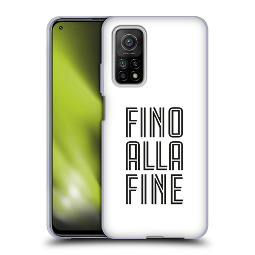 Juventus Football Club Type Fino Alla Fine White Soft Gel Case for Xiaomi Mi 10T 5G