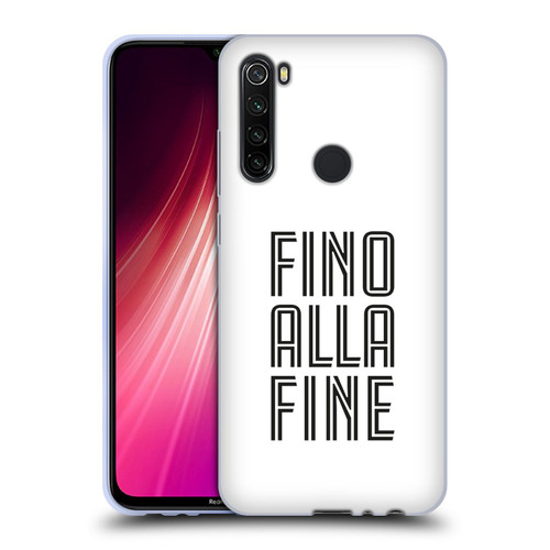 Juventus Football Club Type Fino Alla Fine White Soft Gel Case for Xiaomi Redmi Note 8T