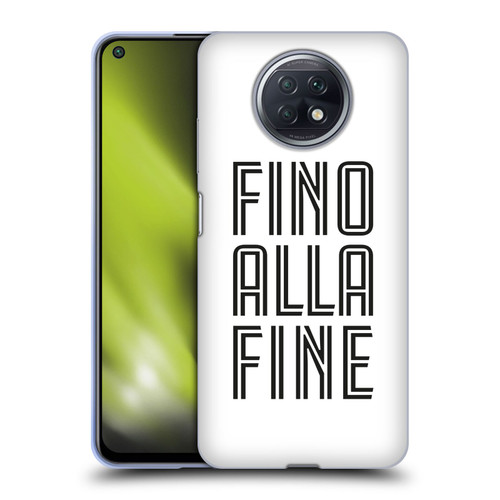 Juventus Football Club Type Fino Alla Fine White Soft Gel Case for Xiaomi Redmi Note 9T 5G