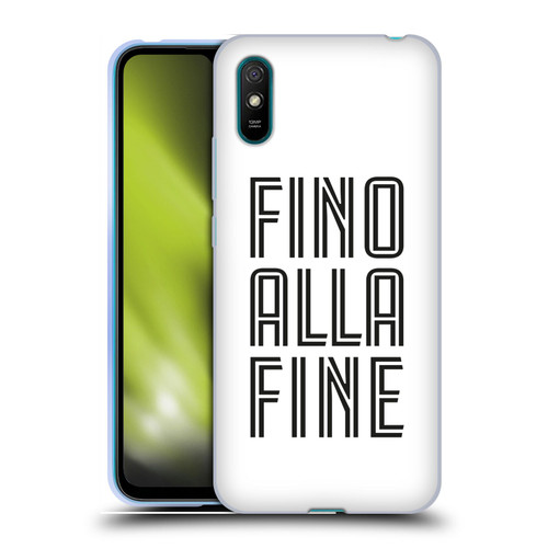 Juventus Football Club Type Fino Alla Fine White Soft Gel Case for Xiaomi Redmi 9A / Redmi 9AT