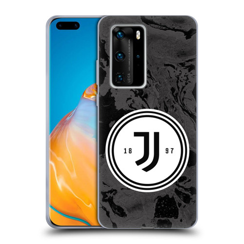 Juventus Football Club Art Monochrome Marble Logo Soft Gel Case for Huawei P40 Pro / P40 Pro Plus 5G