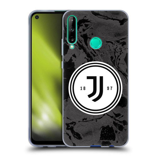 Juventus Football Club Art Monochrome Marble Logo Soft Gel Case for Huawei P40 lite E
