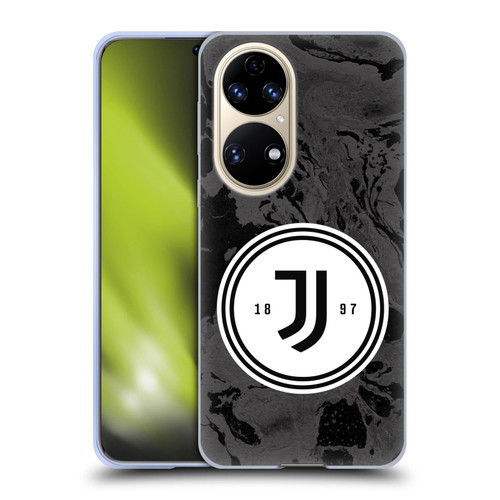 Juventus Football Club Art Monochrome Marble Logo Soft Gel Case for Huawei P50