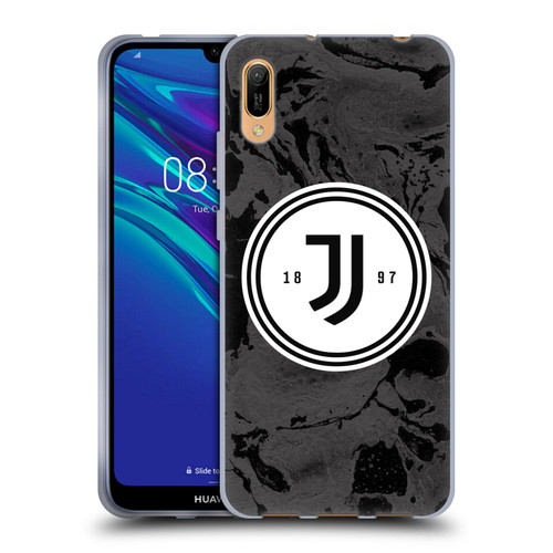 Juventus Football Club Art Monochrome Marble Logo Soft Gel Case for Huawei Y6 Pro (2019)