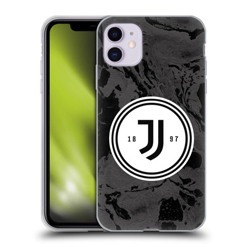 Juventus Football Club Art Monochrome Marble Logo Soft Gel Case for Apple iPhone 11