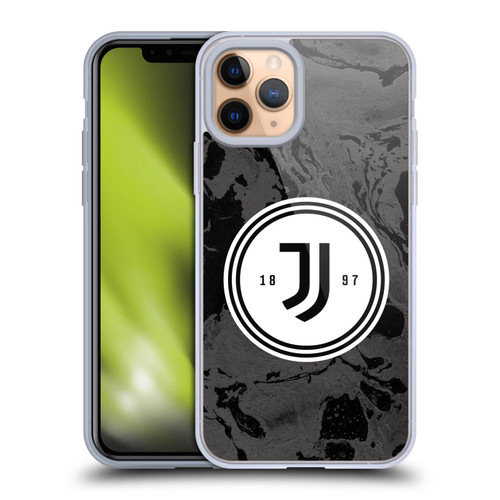 Juventus Football Club Art Monochrome Marble Logo Soft Gel Case for Apple iPhone 11 Pro