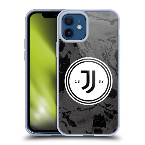 Juventus Football Club Art Monochrome Marble Logo Soft Gel Case for Apple iPhone 12 / iPhone 12 Pro