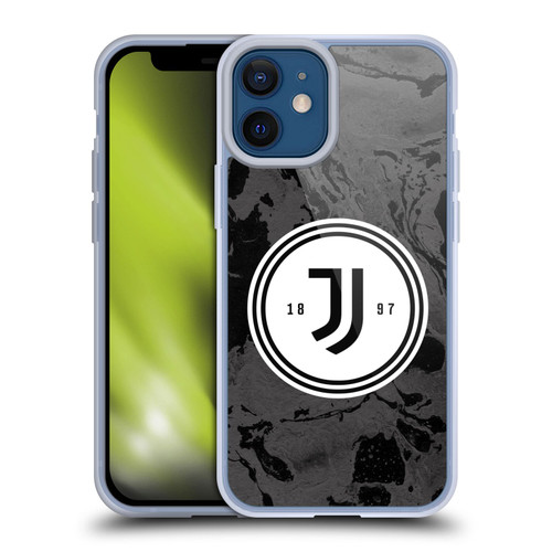 Juventus Football Club Art Monochrome Marble Logo Soft Gel Case for Apple iPhone 12 Mini