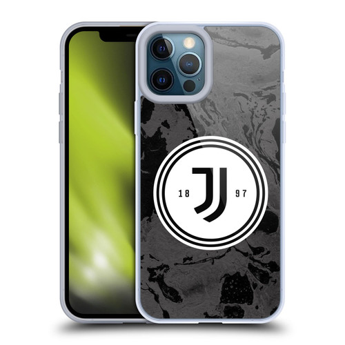 Juventus Football Club Art Monochrome Marble Logo Soft Gel Case for Apple iPhone 12 Pro Max
