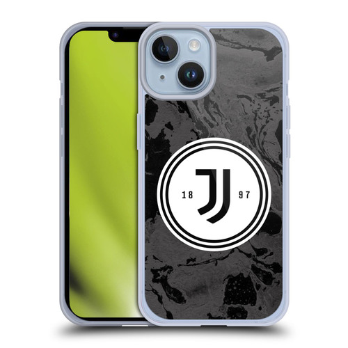Juventus Football Club Art Monochrome Marble Logo Soft Gel Case for Apple iPhone 14