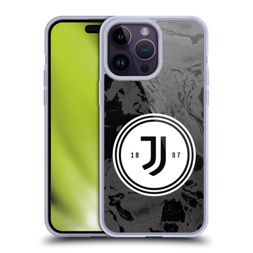 Juventus Football Club Art Monochrome Marble Logo Soft Gel Case for Apple iPhone 14 Pro Max