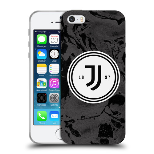 Juventus Football Club Art Monochrome Marble Logo Soft Gel Case for Apple iPhone 5 / 5s / iPhone SE 2016