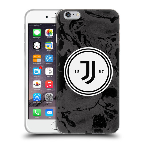 Juventus Football Club Art Monochrome Marble Logo Soft Gel Case for Apple iPhone 6 Plus / iPhone 6s Plus